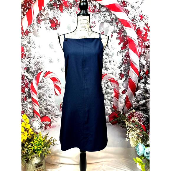 Lulu's Chic Ease Sleeveless Apron Mini Dress Navy Blue XL - Picture 9 of 16